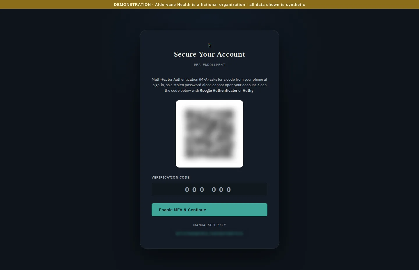 Setting up MFA